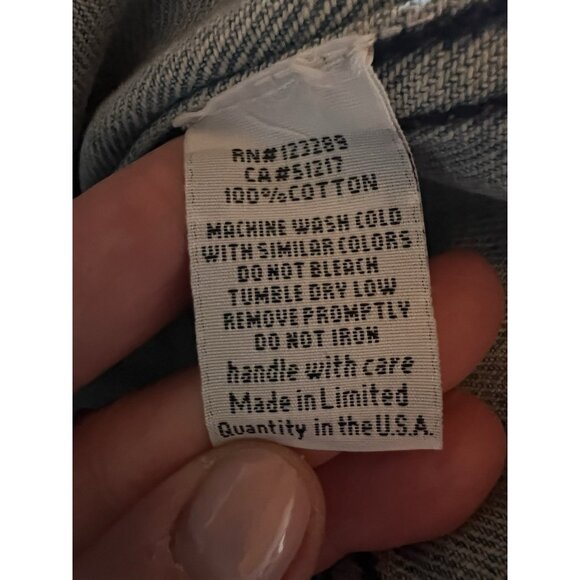 LAUREN MOSHI oversized peace love bandana stars studded jean jacket L designer - Picture 6 of 9